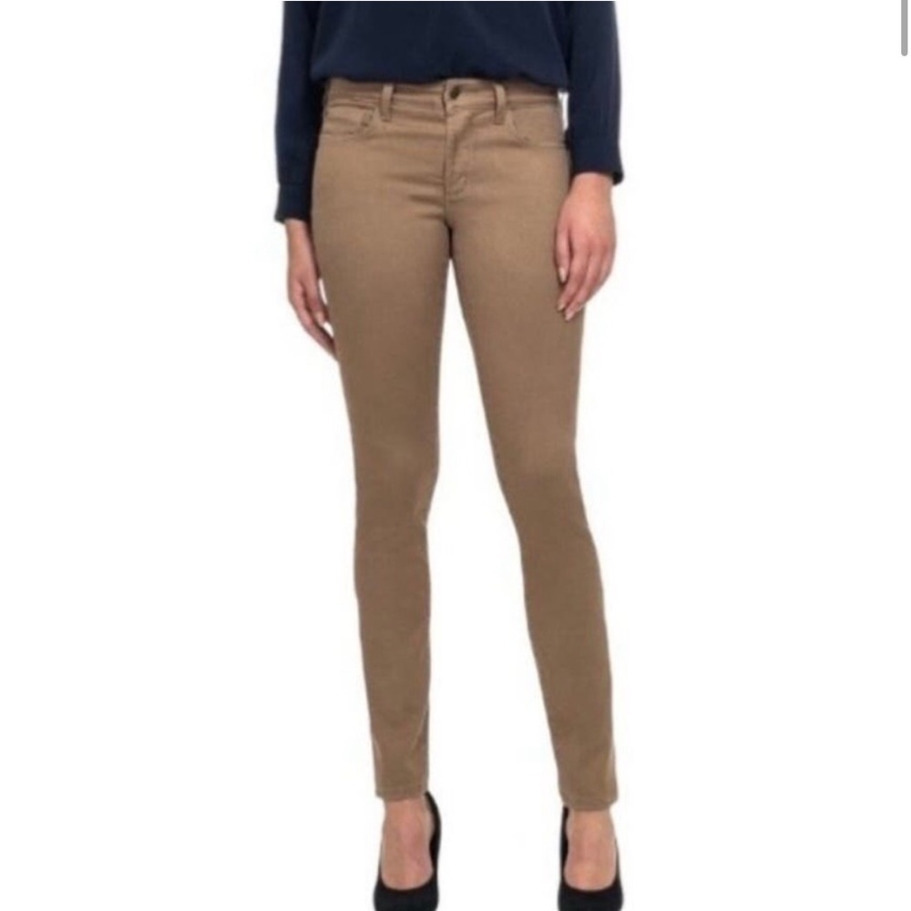 NYDJ brown tan denim skinny jeans  size 0